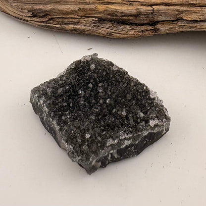 Brazilian Black Rainbow Amethyst Druzy Cluster Flat - 18 grams