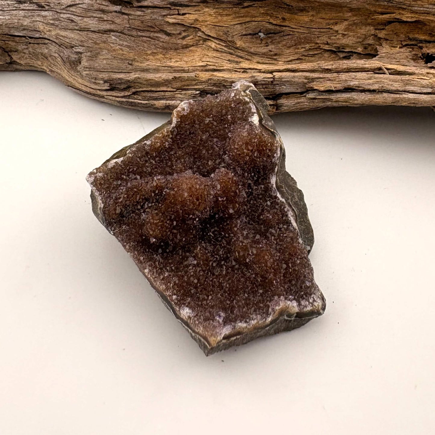 Brazilian Black Rainbow Amethyst Druzy Cluster Flat - 51 grams