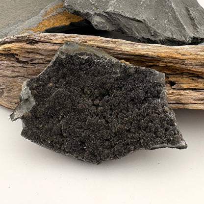 Brazilian Black Amethyst Druzy Cluster Flat - 72 grams