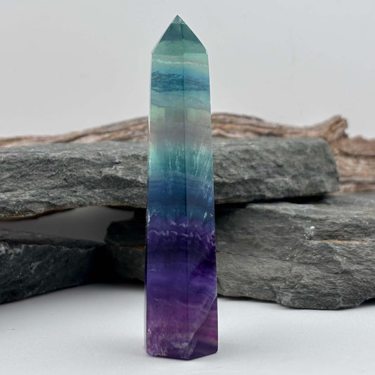 Rainbow Fluroite Polished Tower