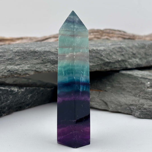 Rainbow Fluroite Polished Tower