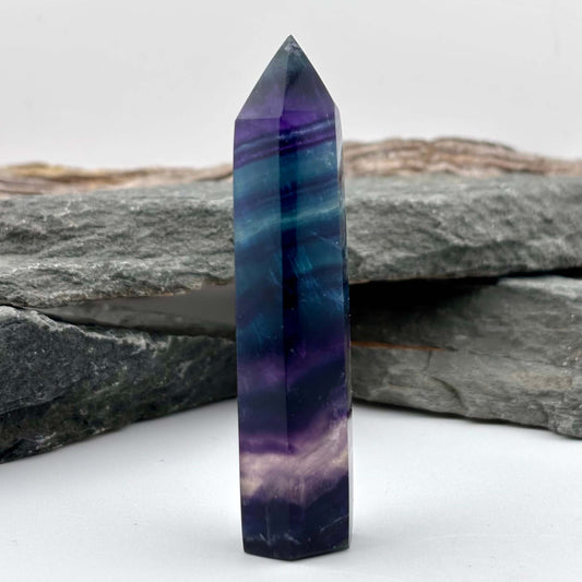 Rainbow Fluroite Polished Tower