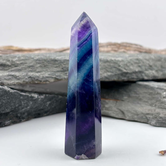 Rainbow Fluroite Polished Tower