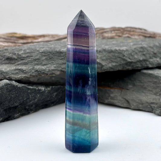 Rainbow Fluroite Polished Tower