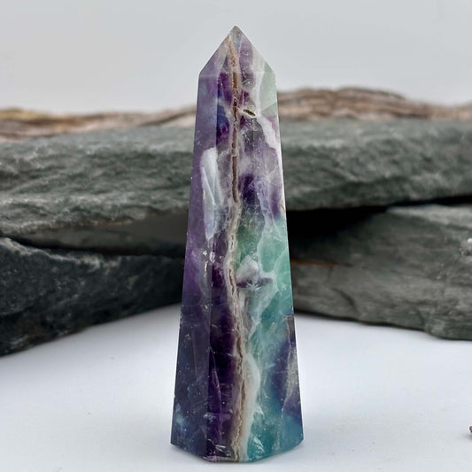 Rainbow Fluroite Polished Tower