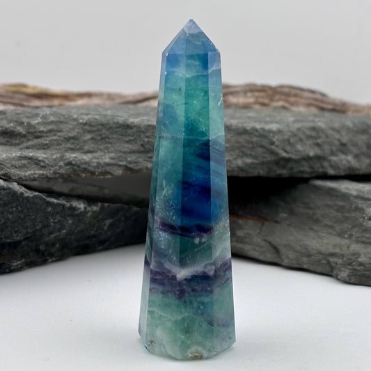 Rainbow Fluroite Polished Tower