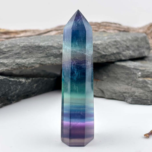 Rainbow Fluroite Polished Tower