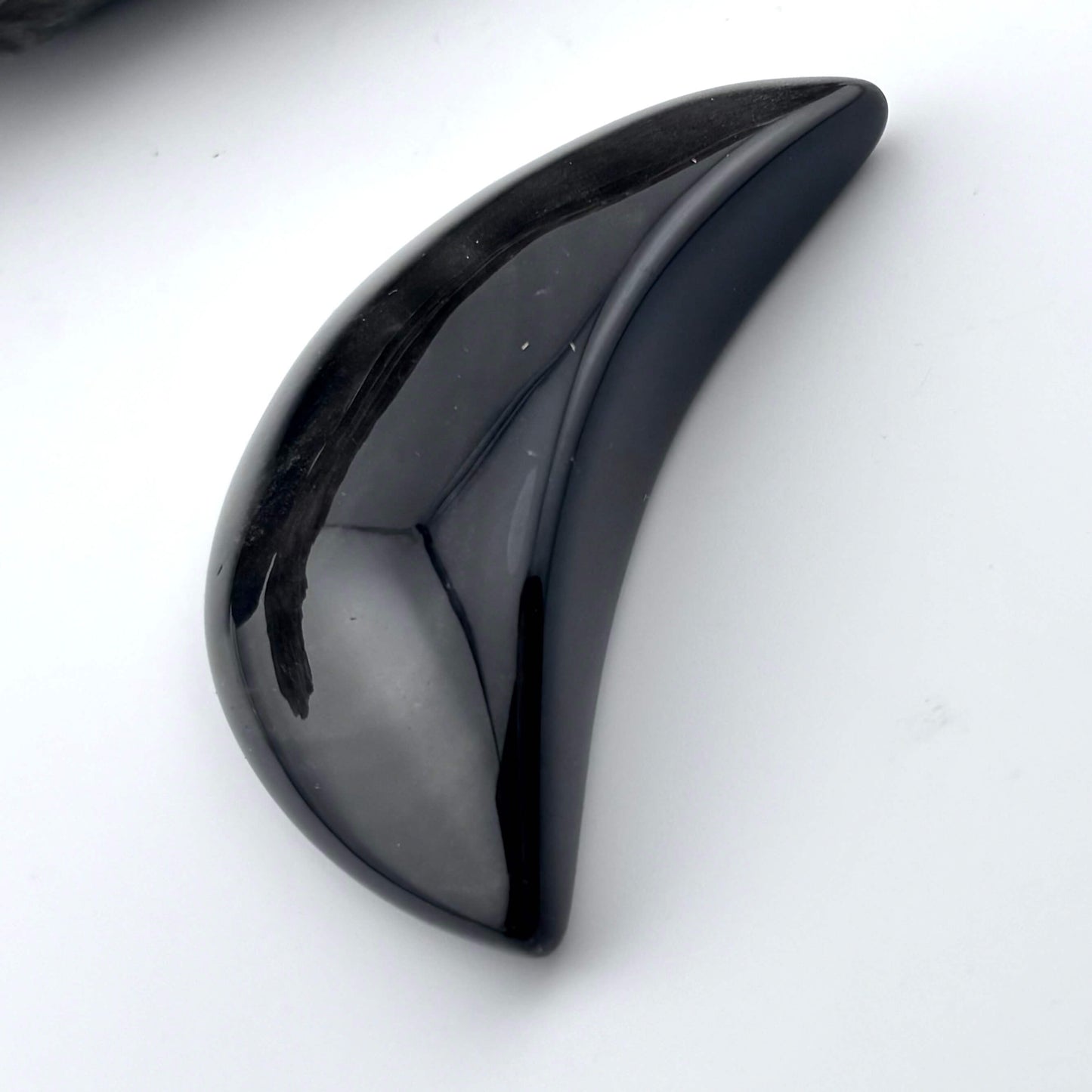 Unique Silver Obsidian Polished Moon - 90 grams / 8.1 cms