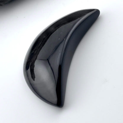 Unique Silver Obsidian Polished Moon - 90 grams / 8.1 cms