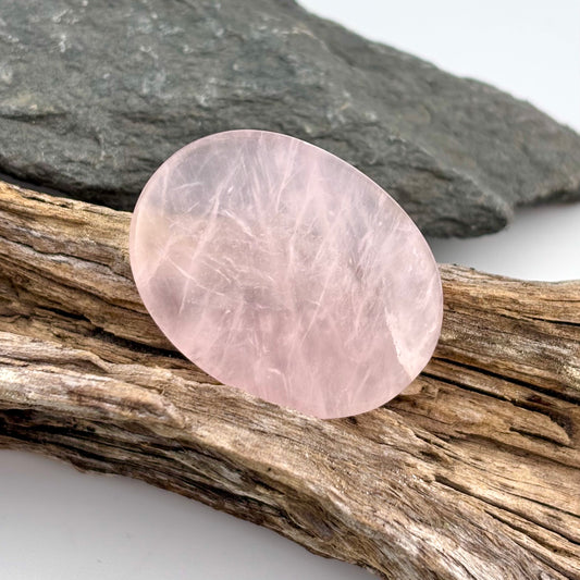 Rose Quartz Oval Worry Thumb Stone