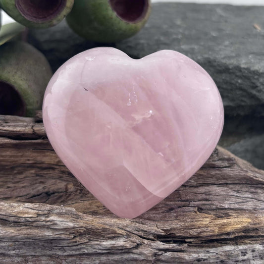 Rose Quartz Puffy Heart - 76 grams