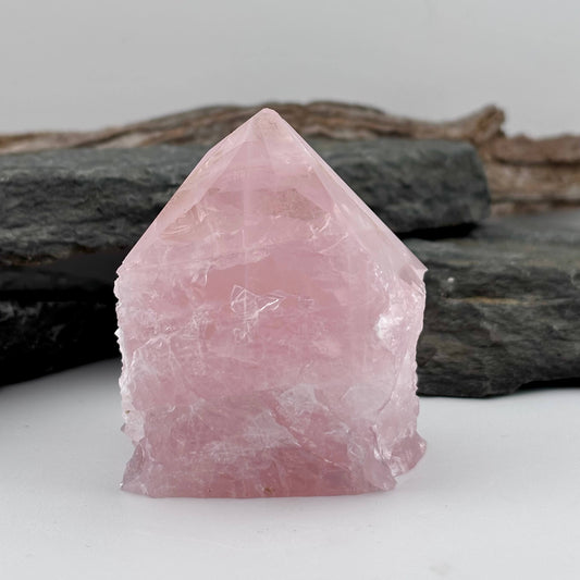 Rough Polished Point Rose Quartz