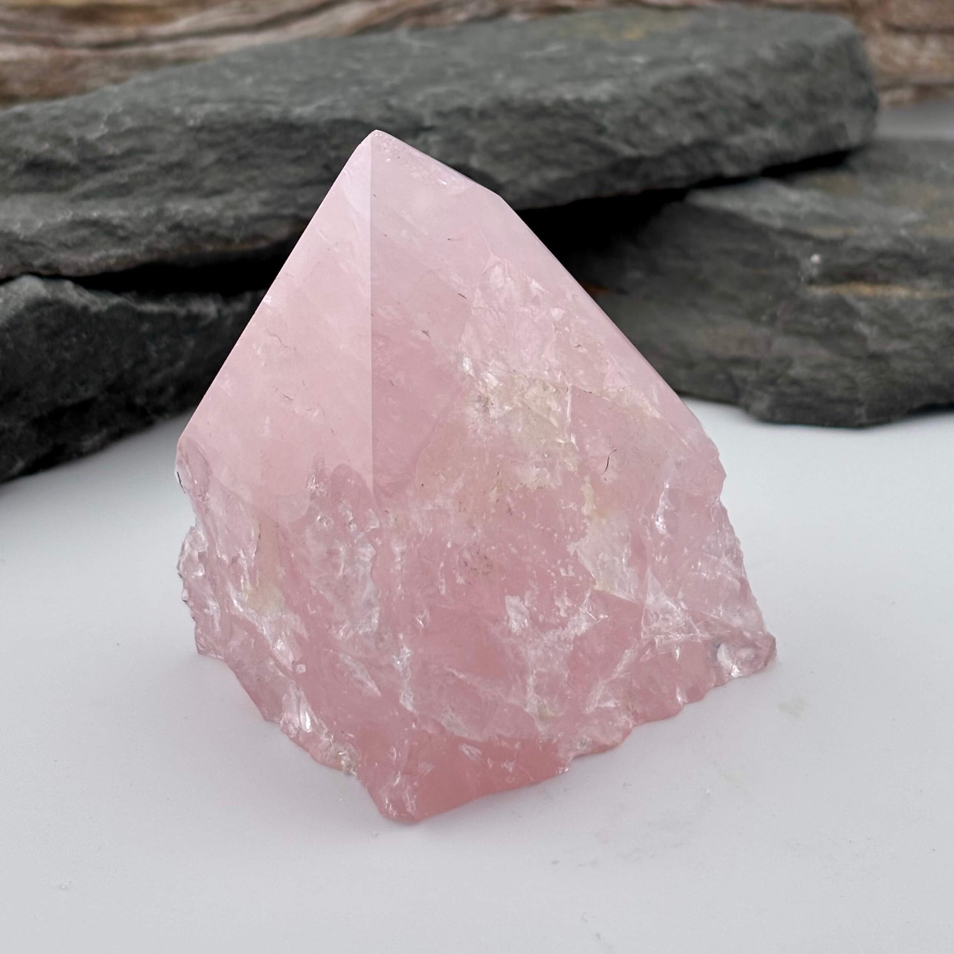 Rough Polished Point Rose Quartz