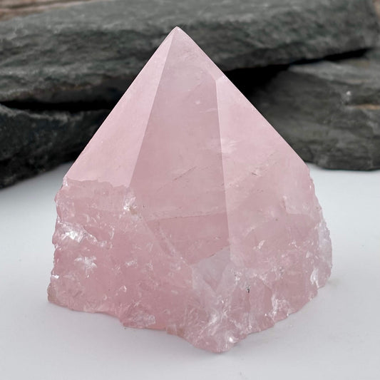 Rough Polished Point Rose Quartz