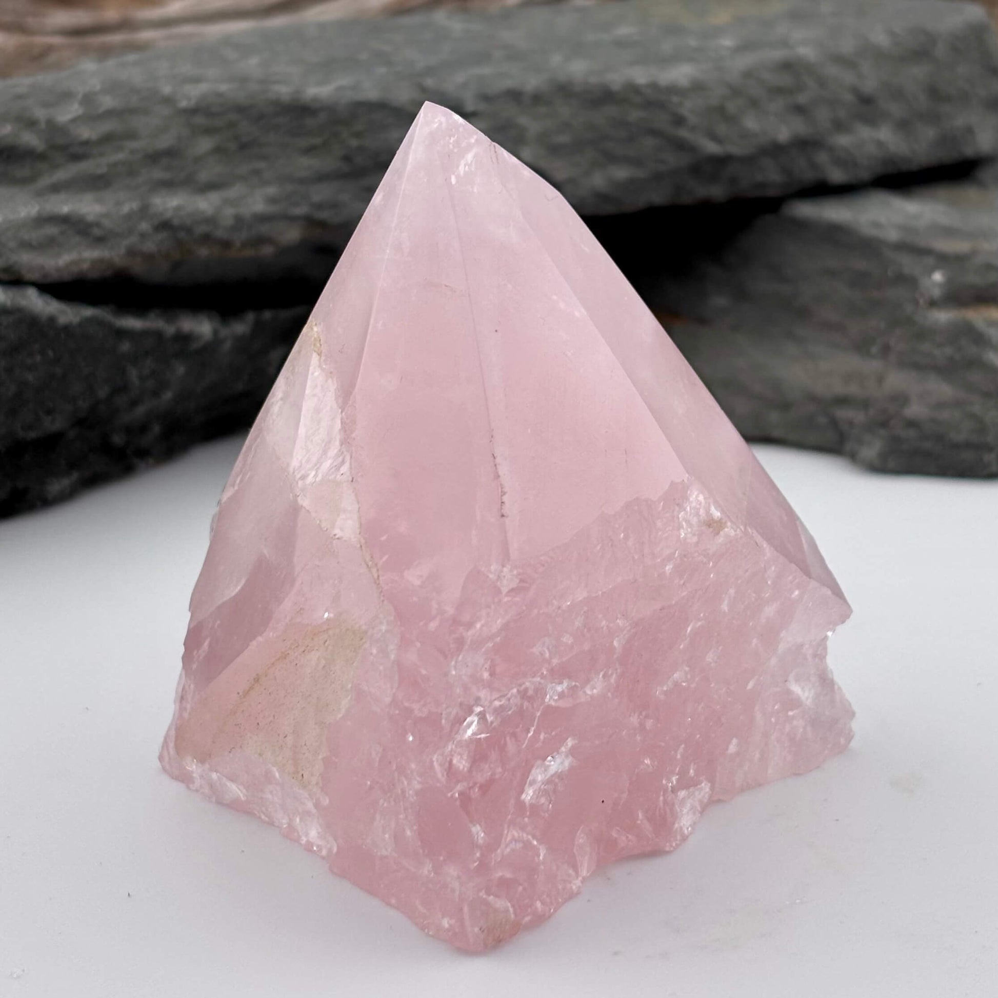 Rough Polished Point Rose Quartz