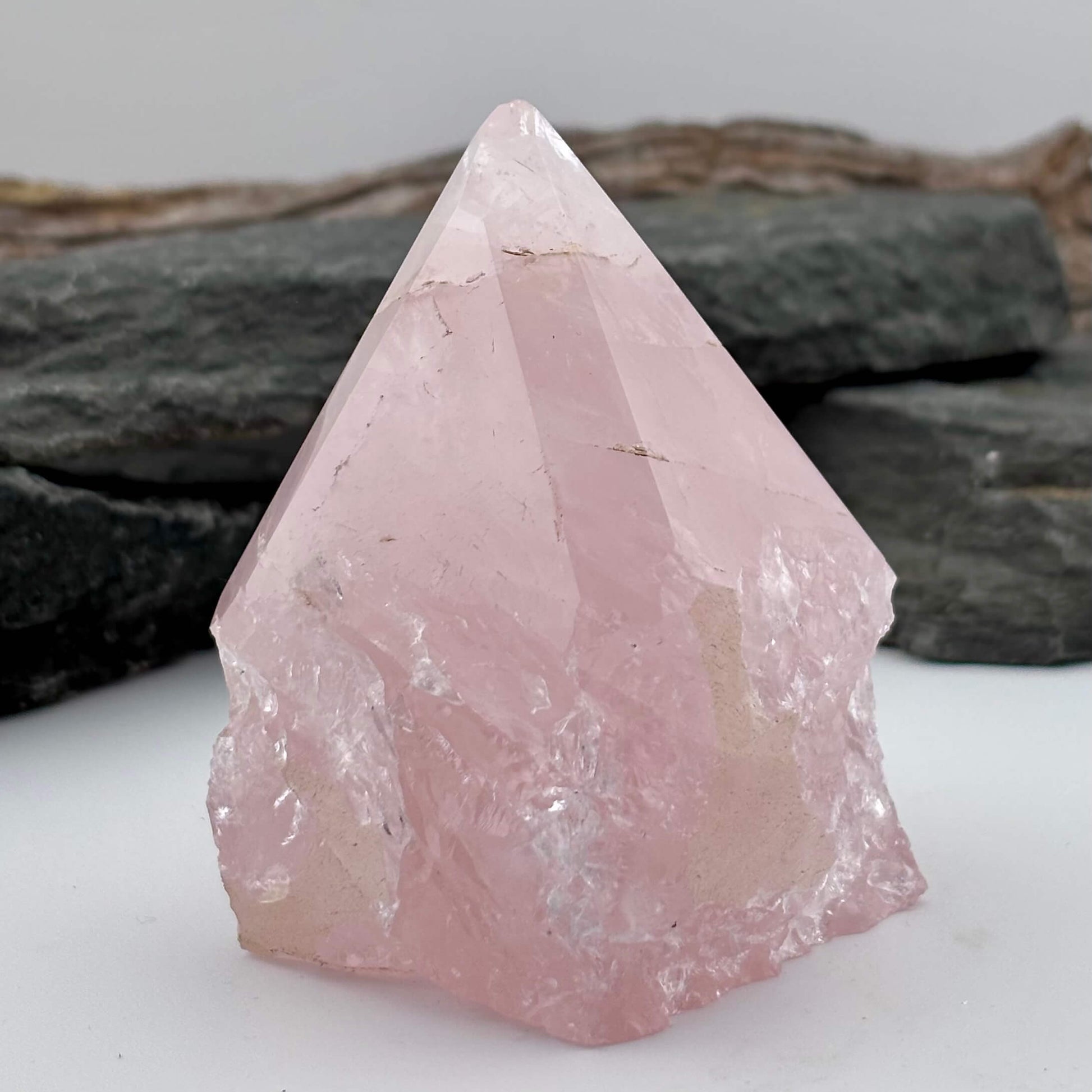Rough Polished Point Rose Quartz