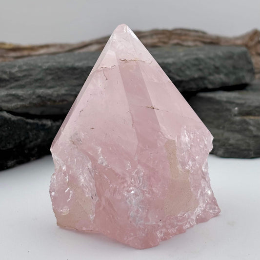 Rough Polished Point Rose Quartz