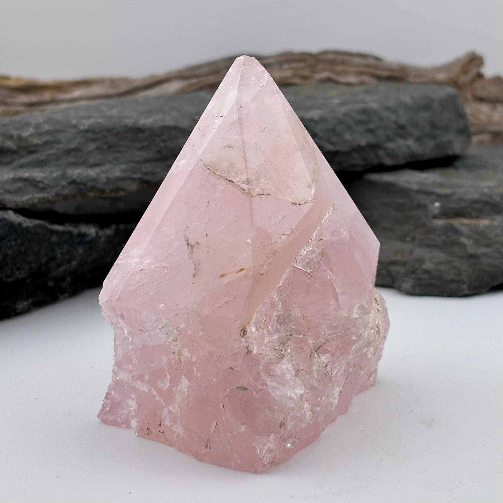 Rough Polished Point Rose Quartz