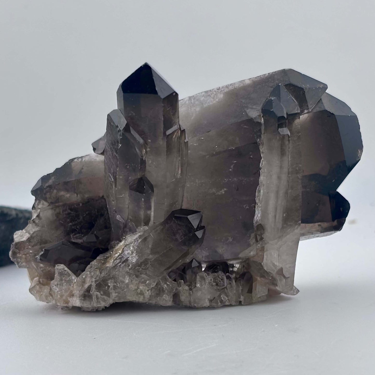 Brazilian Smoky Quartz Cluster with natural Terminator Points - 292 grams