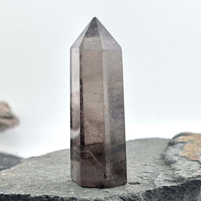 Smoky Quartz Polished Hexagon Tower - 50 grams x 6.3cm