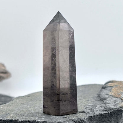 Smoky Quartz Polished Hexagon Tower - 50 grams x 6.3cm