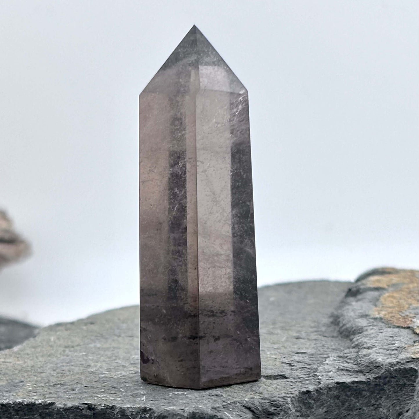 Smoky Quartz Polished Hexagon Tower - 50 grams x 6.3cm