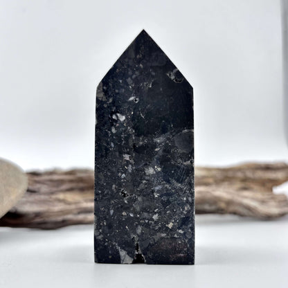 Natural Sphalerite and Garnet Druzy Tower - 171 grams / 8.5 cm
