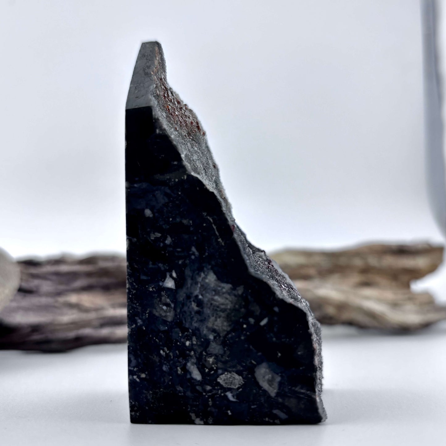Natural Sphalerite and Garnet Druzy Tower - 171 grams / 8.5 cm