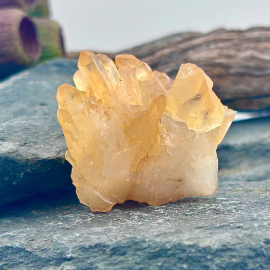 Brazilian Tangerine Quartz Cluster