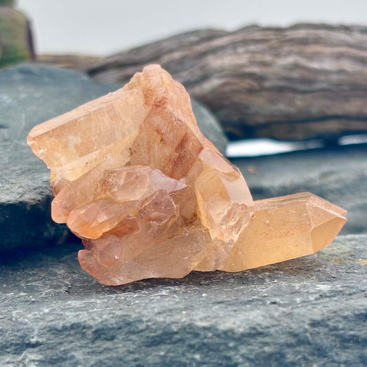 Brazilian Tangerine Quartz Cluster