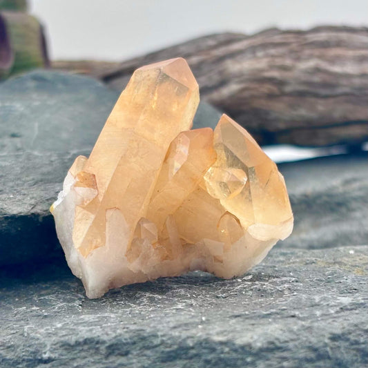 Brazilian Tangerine Quartz Cluster