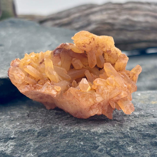 Brazilian Tangerine Quartz Cluster