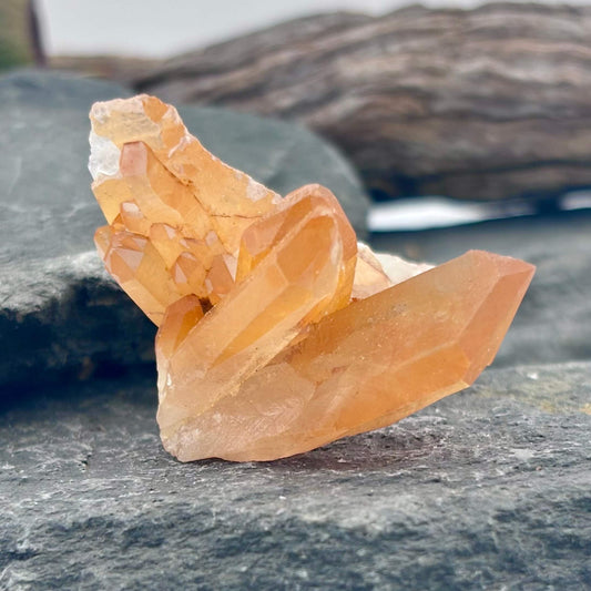 Brazilian Tangerine Quartz Cluster