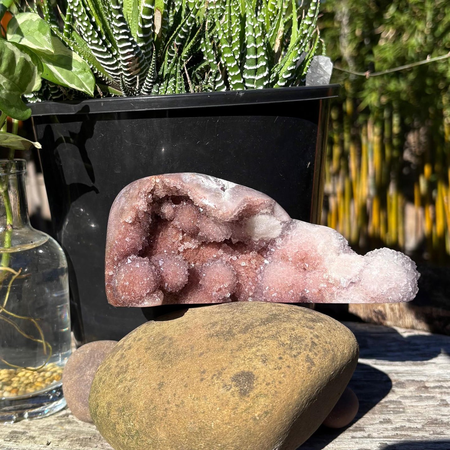 Unique BIG Brazilian Pink Sparkly Sugar / Grape Druzy Freeform Cloud Shape - 790 grams