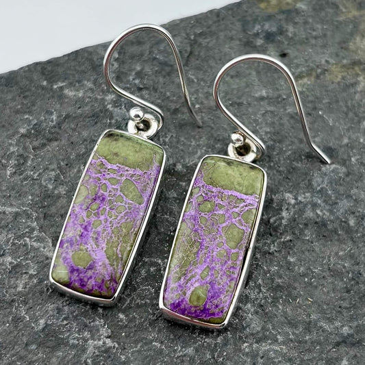 Variscite in Purpurite Earrings