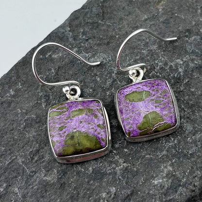 Variscite in Purpurite Earrings