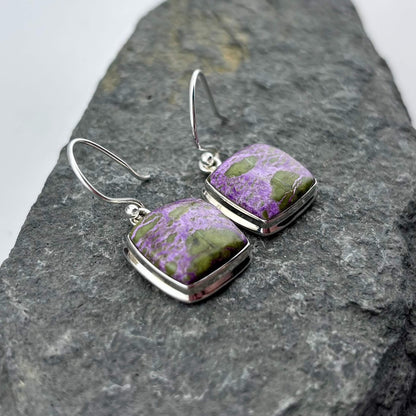 Variscite in Purpurite Earrings