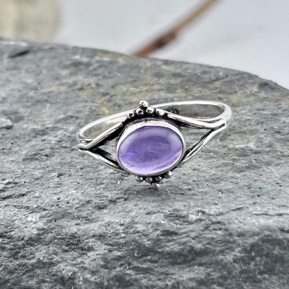 Amethyst Ring - Sterling Silver .925 SZ US 8 18.55mm