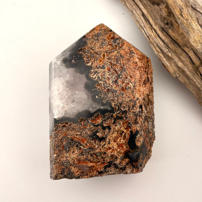 Brazilian Black Agate Tower Geode - 0.346 kgs