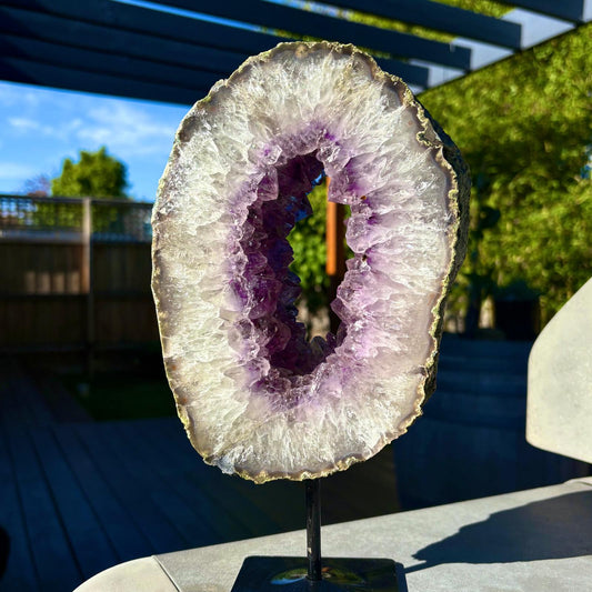 Brazilian Amethyst Portal - 1.8 kgs / 4 lbs (w stand) - Statement Piece