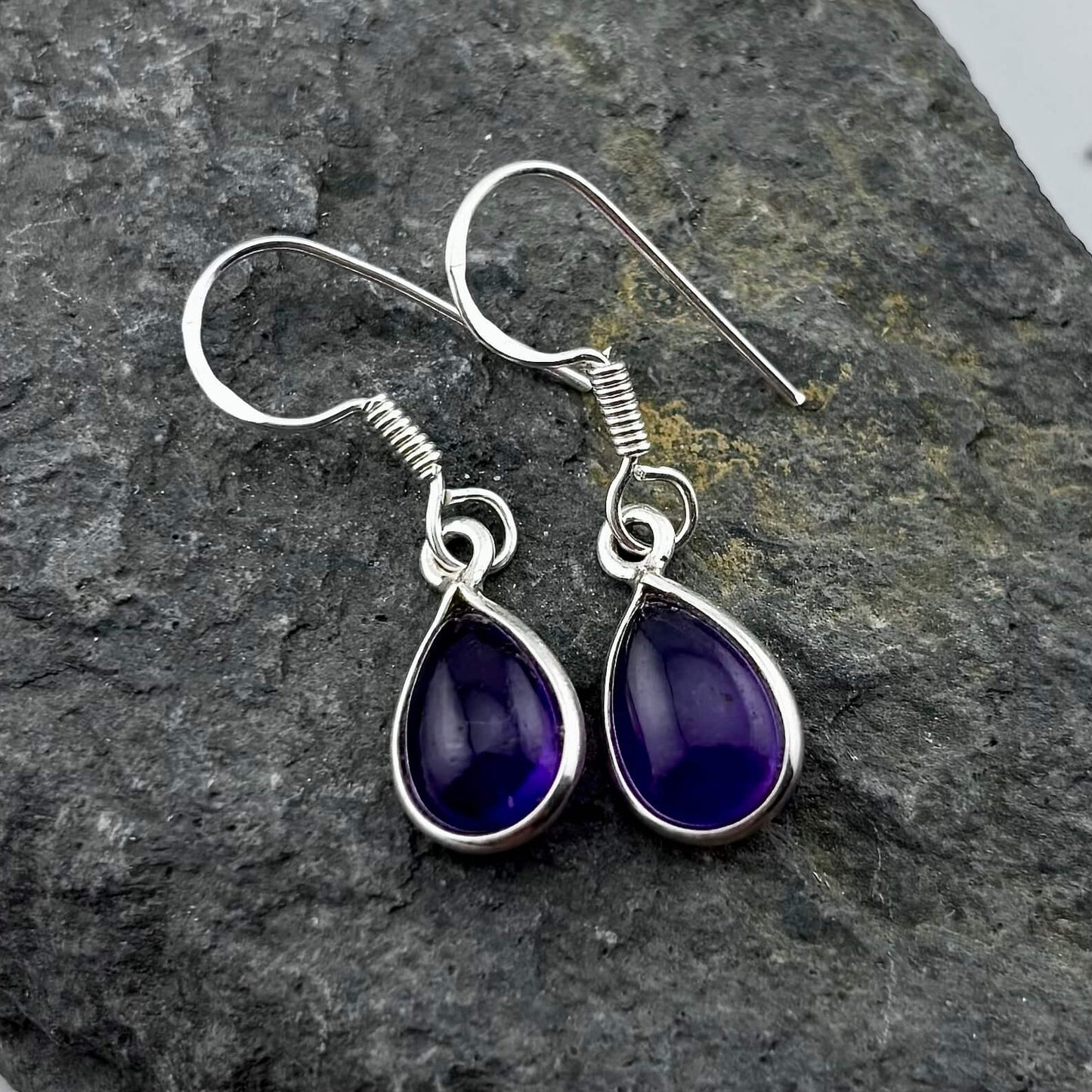 Amethyst teardrop Earrings