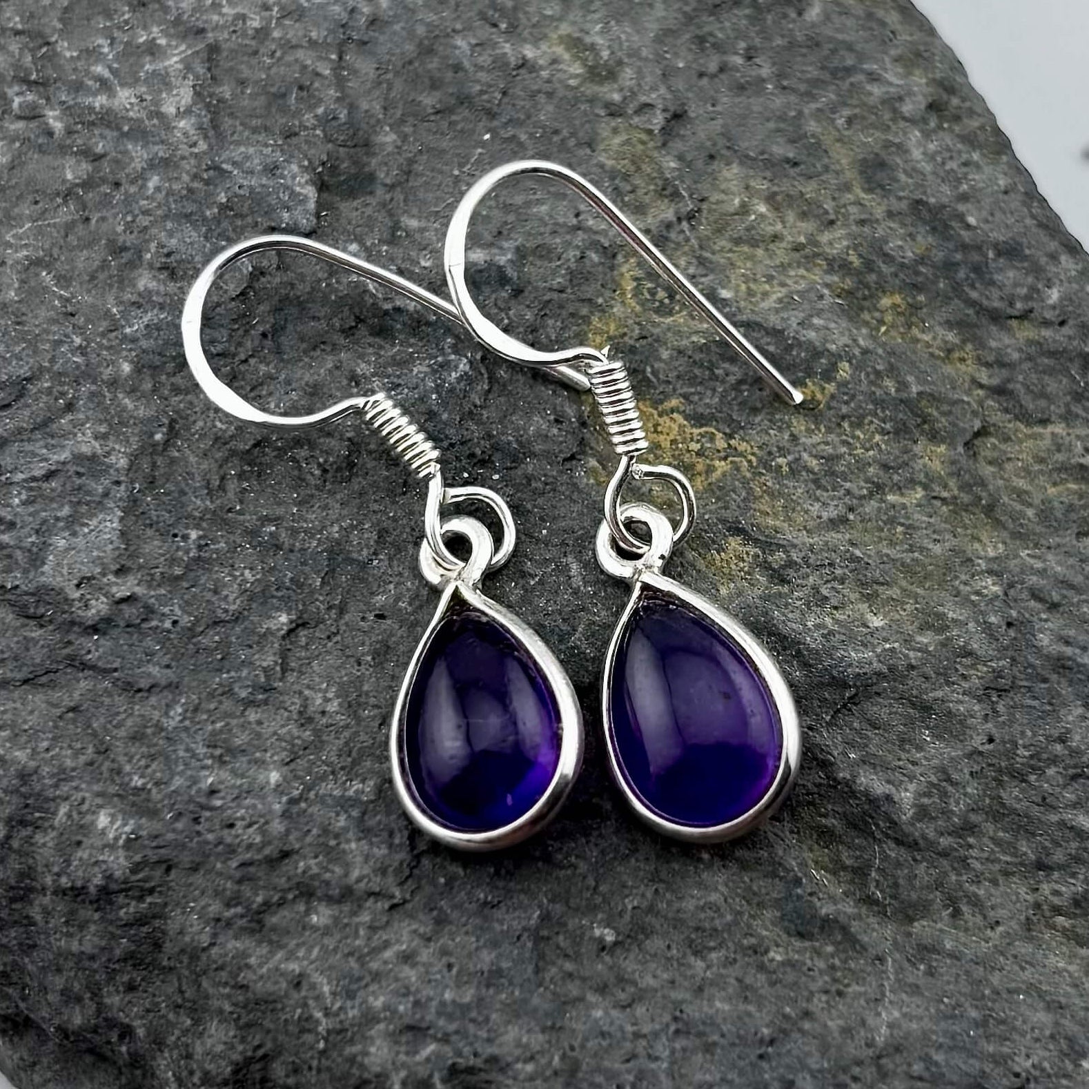 Amethyst teardrop Earrings