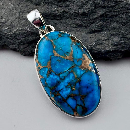 Blue Copper Turquoise Pendant