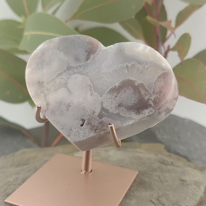 Brazilian Pink Amethyst Polished Heart - 180 grams (#19)