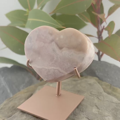 Brazilian Pink Amethyst Polished Heart - 197 grams (#102)