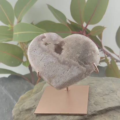 Brazilian Pink Amethyst Polished Heart - 237 grams (#48)