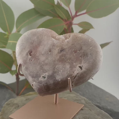 Brazilian Pink Amethyst Polished Heart - 531 grams (#57)