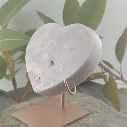 Brazilian Pink Amethyst Polished Heart - 398 grams (#31)