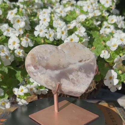 Brazilian Pink Amethyst Polished Heart - 291 grams (#93)