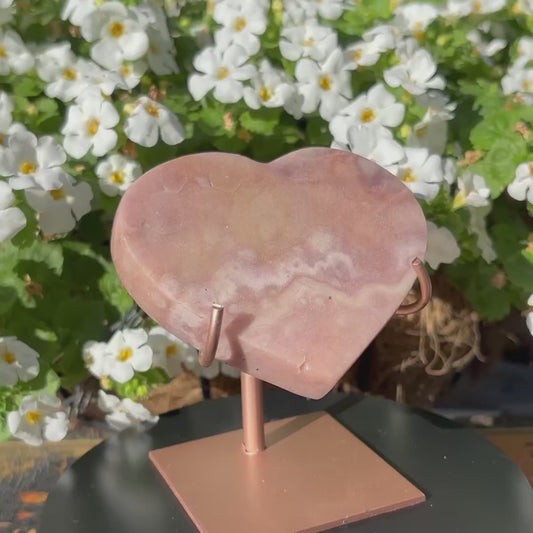 Brazilian Pink Amethyst Polished Heart - 192 grams (#142)
